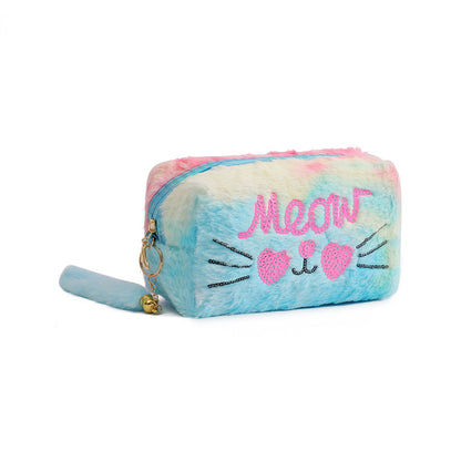 Plush Cat Student Large Capacity Stationery Storage Bag