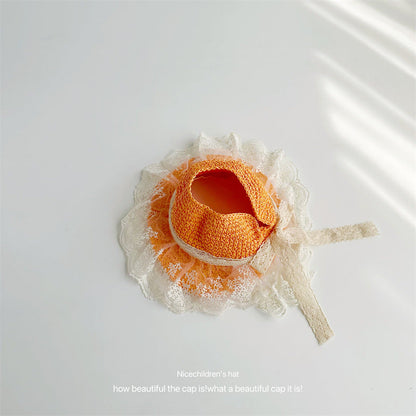 Children's Empty Straw Hat with Bow