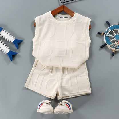 Summer Boys' Polyester Vest Sets