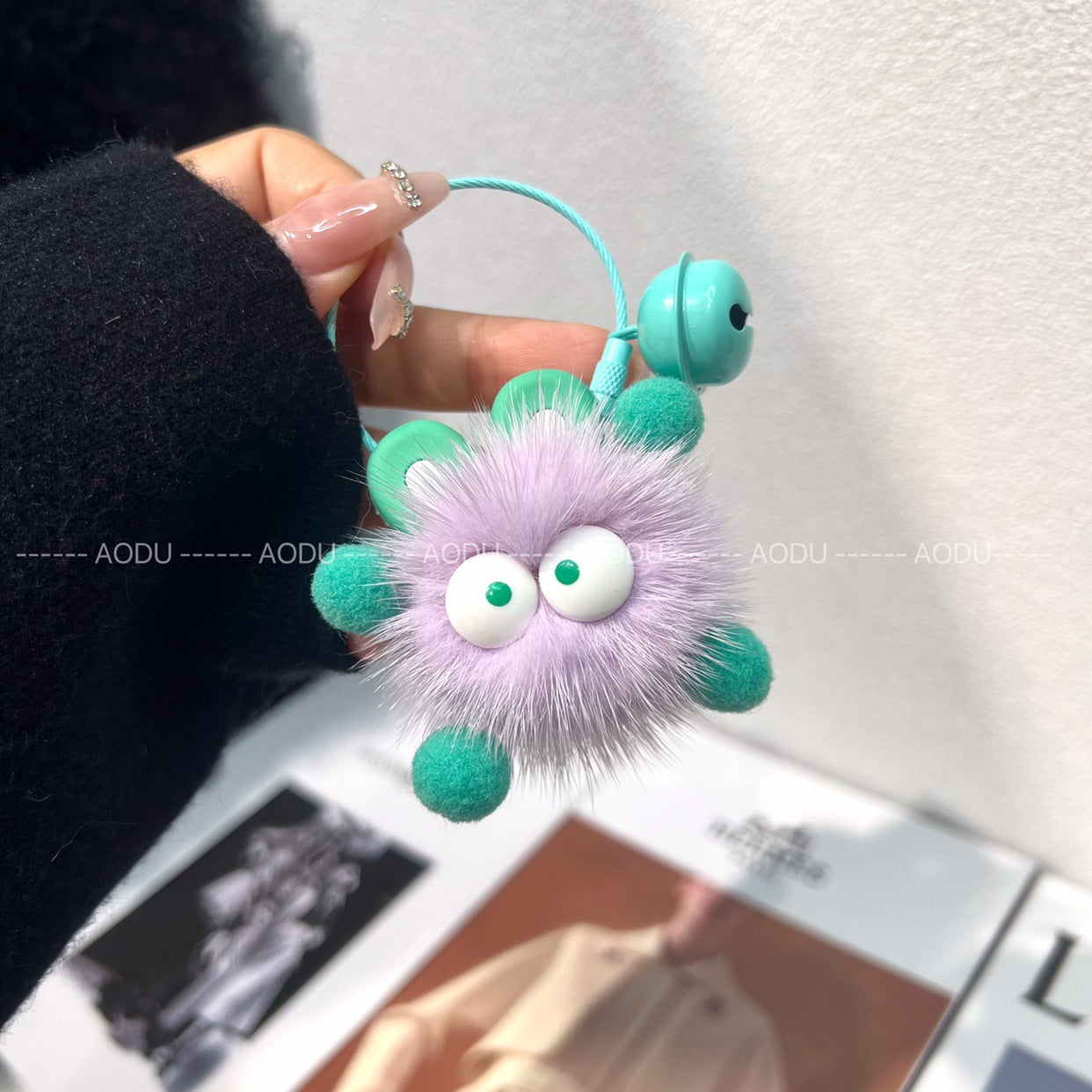 Cute Little Briquettes Pendant Plush Keychain
