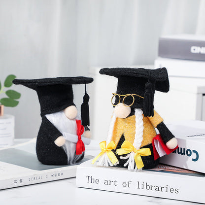 Fabric Graduation Season Faceless Doll Ornament