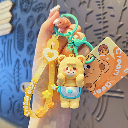 Cartoon Bear PVC Soft Keychain