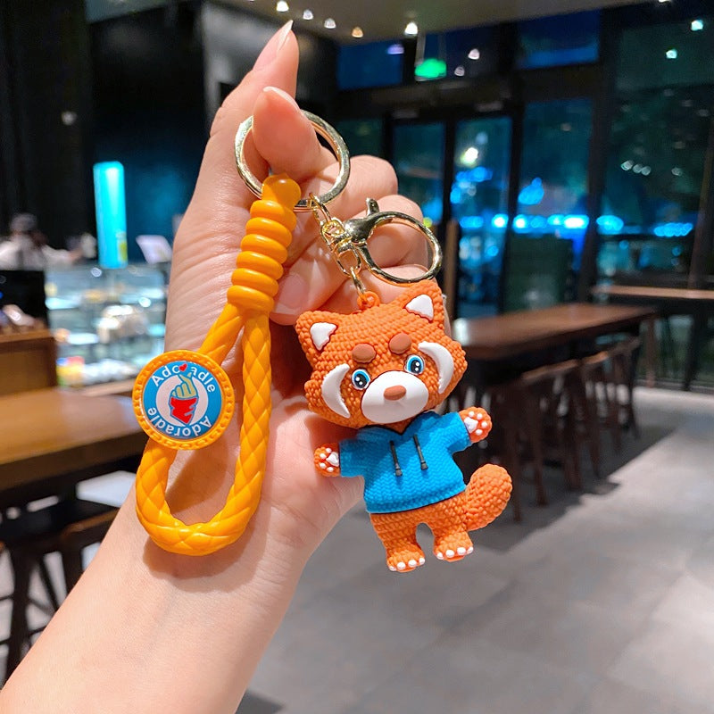 Cartoon Bear PVC Soft Keychain Creative Keychain