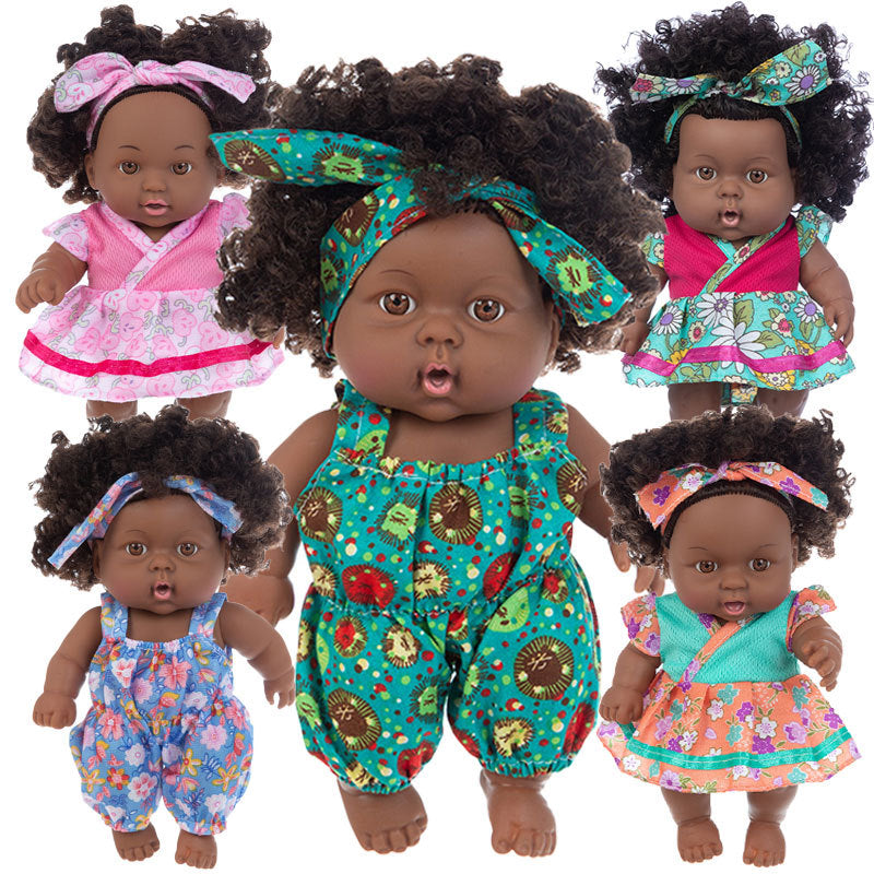 Wholesale Simulation Doll 8-inch African Black Doll Cute Doll