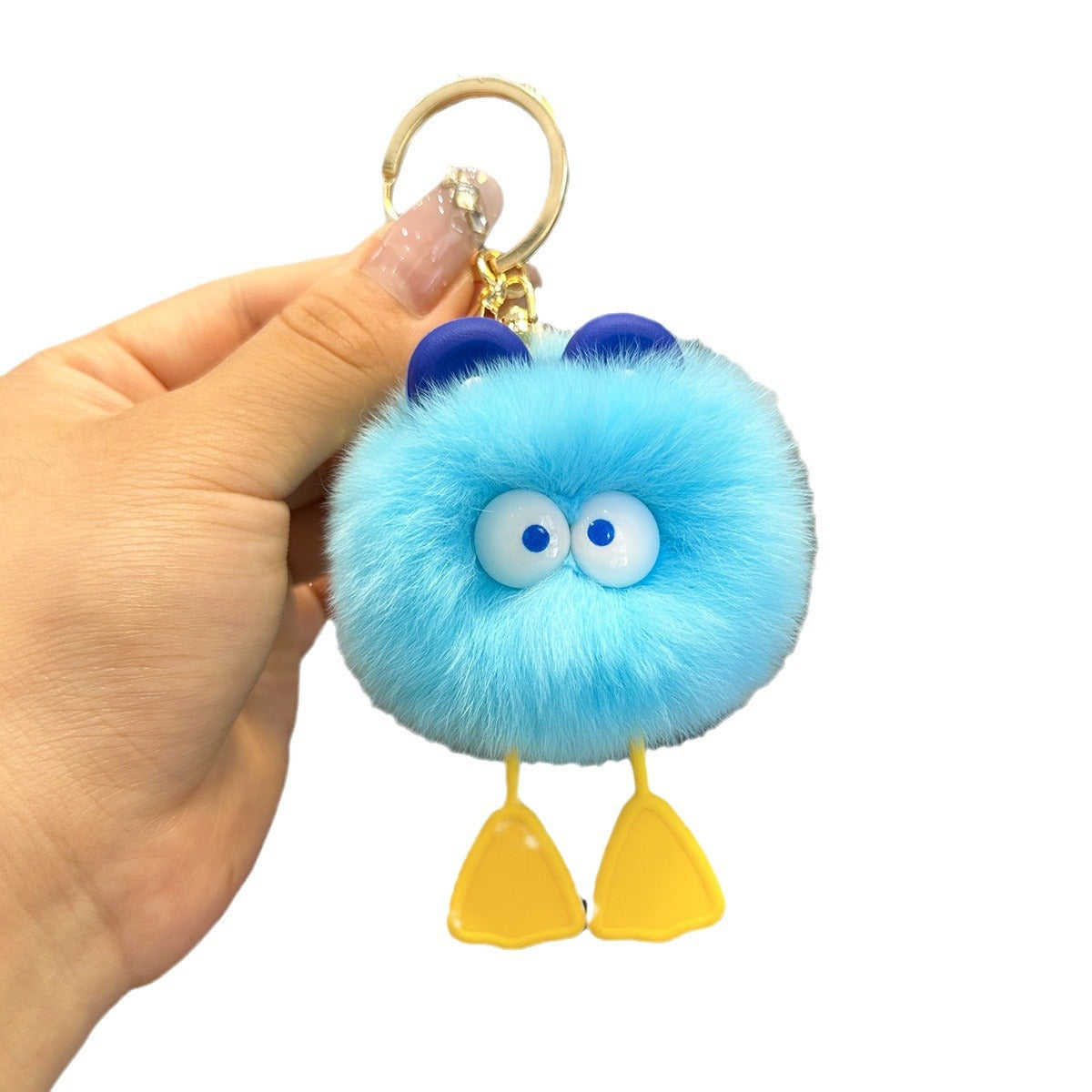 Duck Plush Ball Keychain