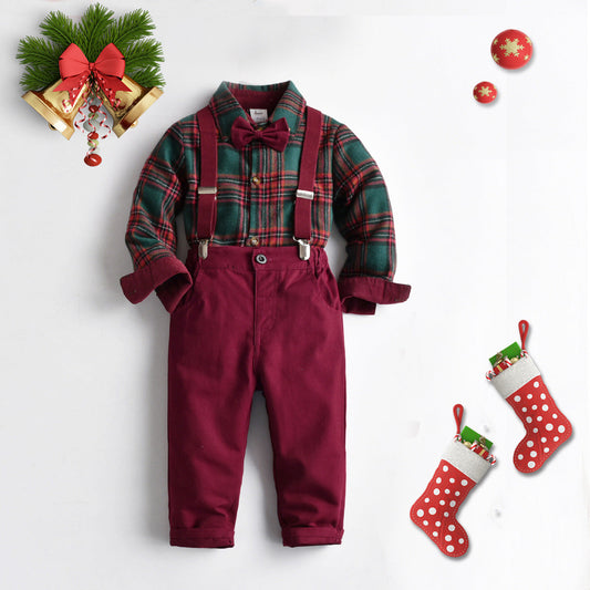 Wholesale Children's Cotton Long Sleeved Shirt Sets