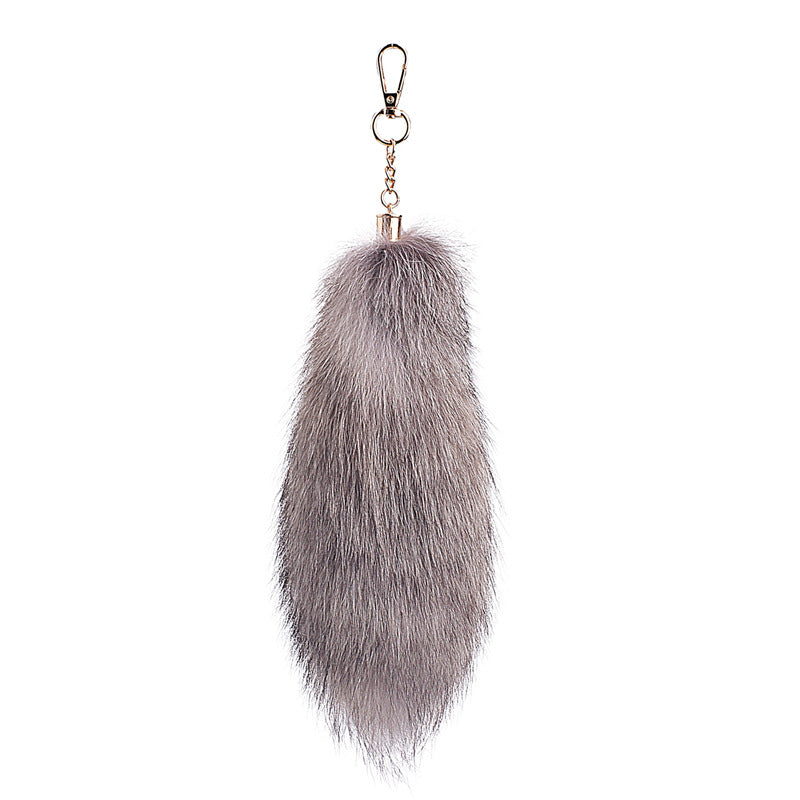 Oversized Fox Hair Pendant Keychains