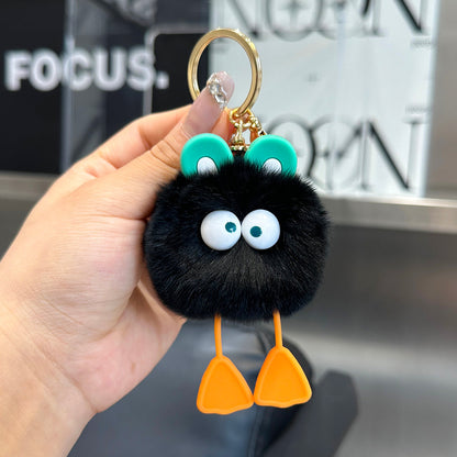 Duck Plush Ball Keychain