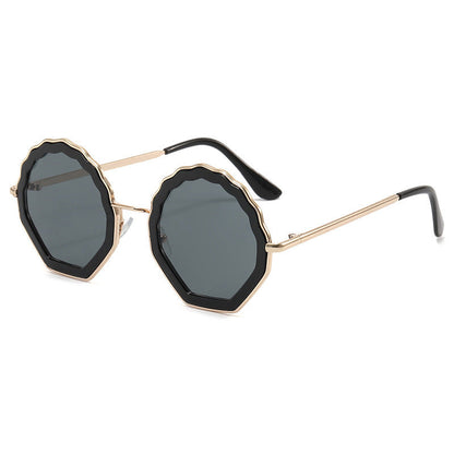 Children PC Metal Polygon Sunglasses