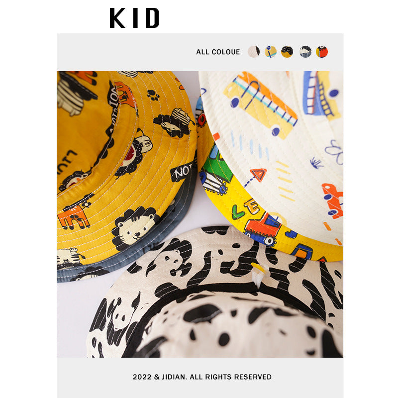 Cotton Cartoon Animal Kids Bucket Hat