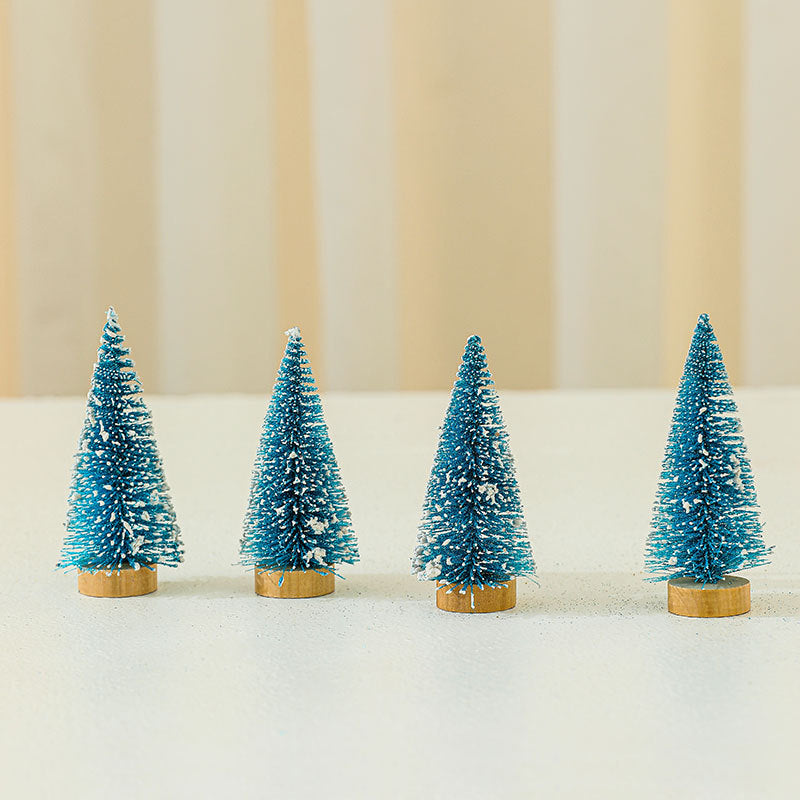 4PCS 10cm*4.5cm Mini Cedar Christmas PVC Ornaments