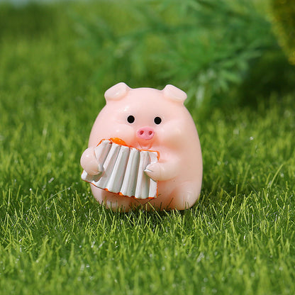 Cute Musical Instruments and Pig Resin Ornaments