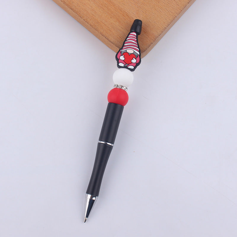 Cartoon Christmas Silicone Handmade Plastic Beaded Pen