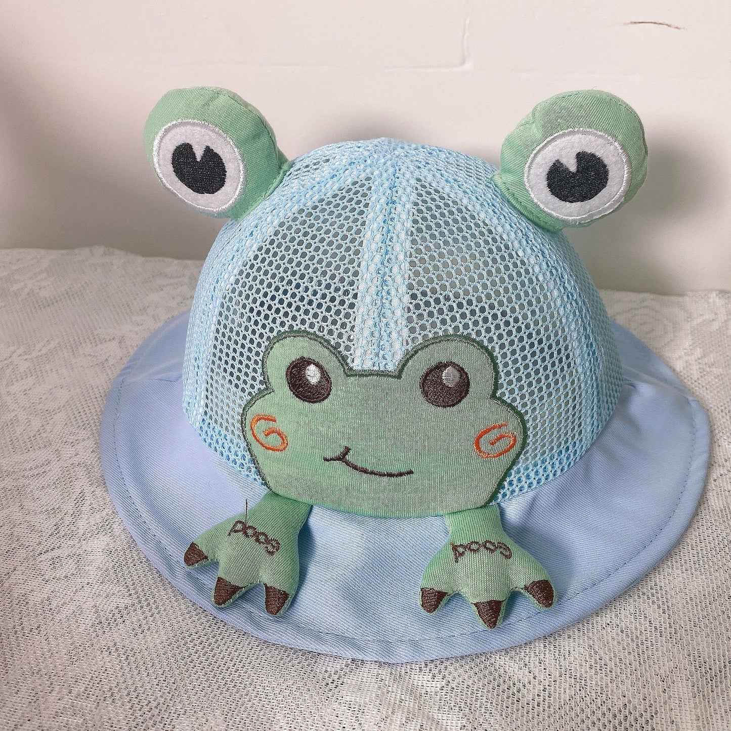 Cotton Cute Frog Kids Bucket Hat