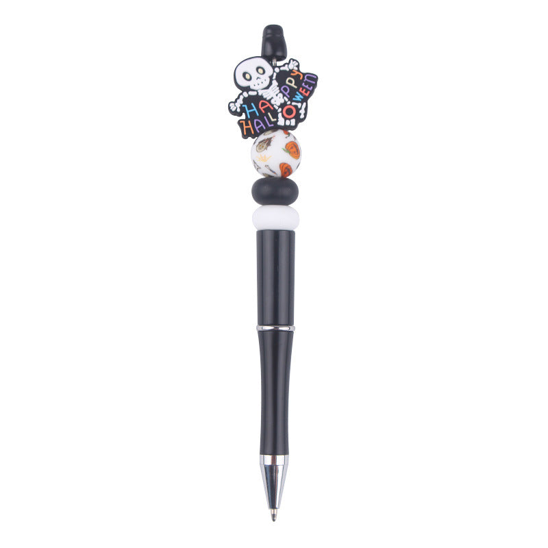 Beaded Pens DIY Handmade Cartoon Halloween Silicone Teether