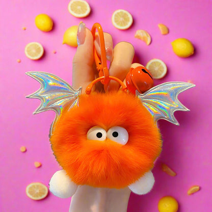 Little Devil Plush Ball Keychain