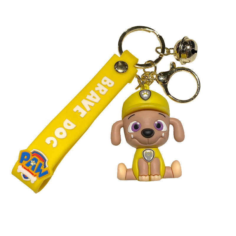Cartoon Cute Puppy PVC Soft Silicone Creative Keychain