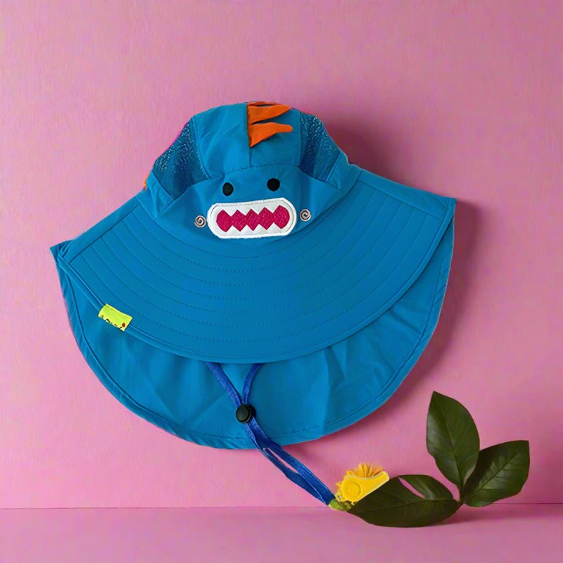 Cotton Summer Children's Neck Protector Sunshade Bucket Hat