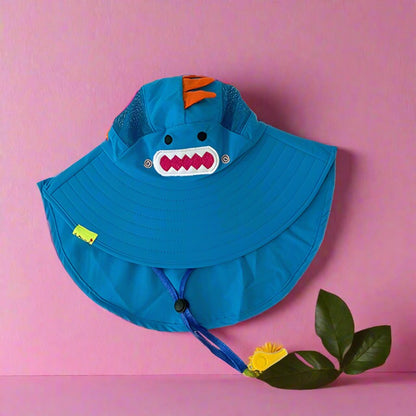 Cotton Summer Children's Neck Protector Sunshade Bucket Hat