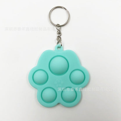 Silicone Rodent Killer Keychain Finger Bubble Music Toys