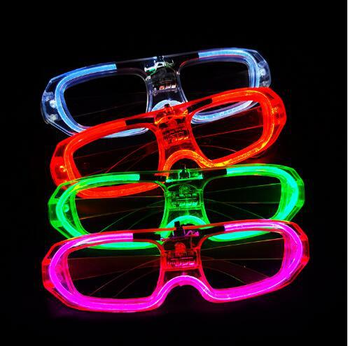 LED Cool Light Square Louver Love Glasses