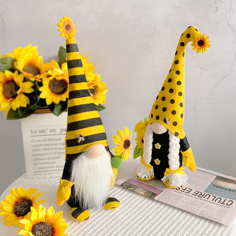 Bee Festival Long Hats, Fabric Figurine Ornaments