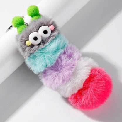 Cute Caterpillar Keys Plush Keychains