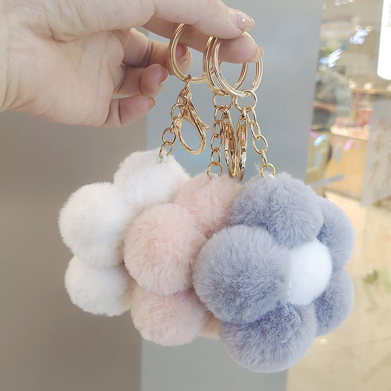 Flower Plush Keychain