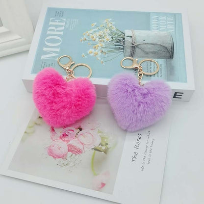 Imitation Lazy Rabbit Fur Love Fur Ball Key
