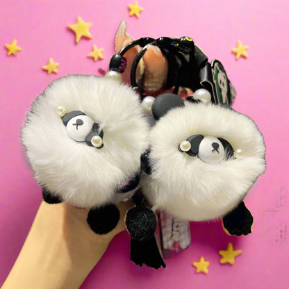 Panda Briquette Doll Miniature Gift Plush Toy Keychain