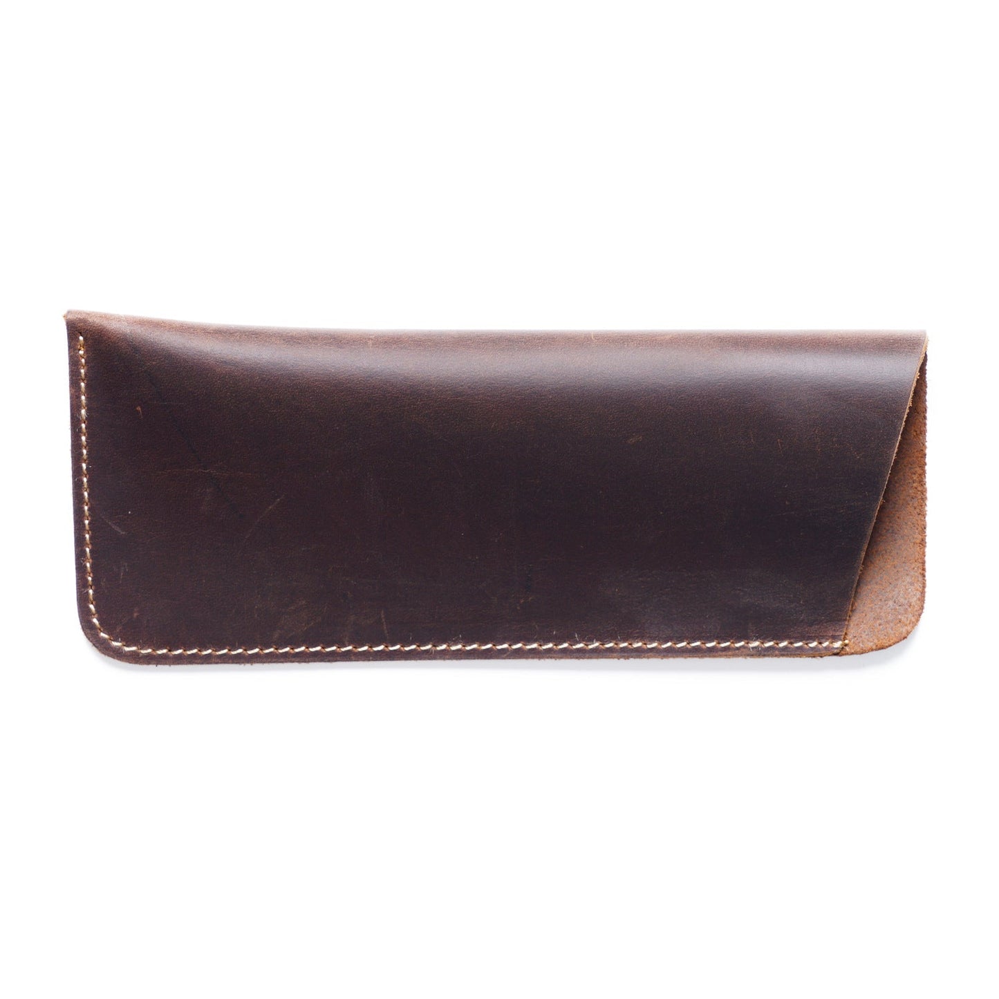 Simple Retro Cowhide Large Capacity Pencil Case