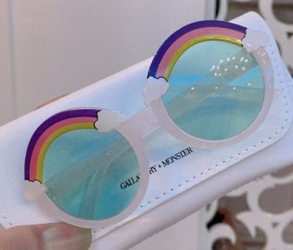 PC Kids Rainbow Cute Round Frame Sunglasses