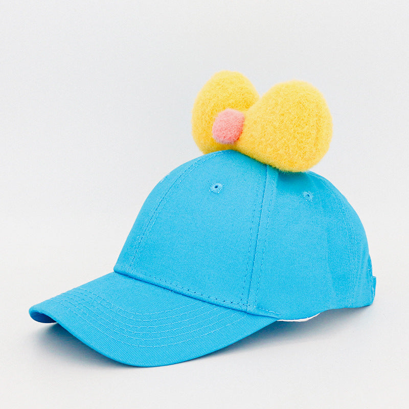 Butterfly Fur Ball Cute Children's Baseball Cap
