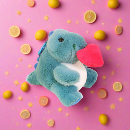 Stretchable Love Dinosaur Plush Keychain
