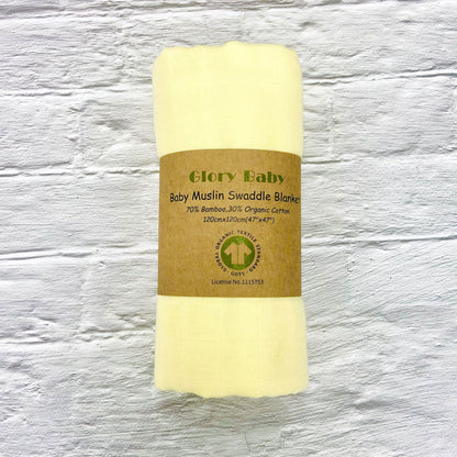 Double Bamboo Cotton Newborn Solid Color Gauze Blanket