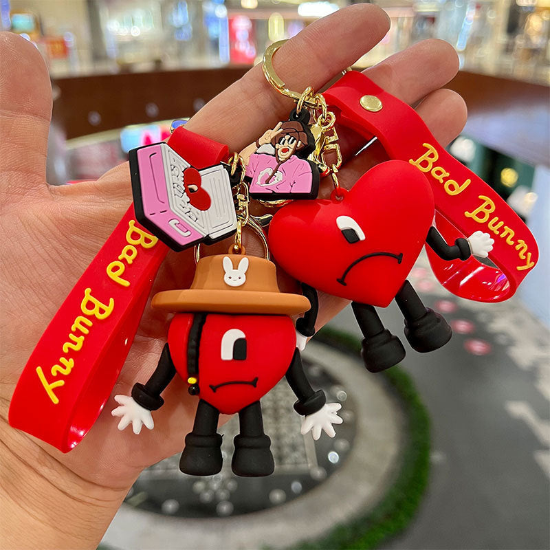 Wholesale Cartoon PVC Silicone Keychains Creative Keychain ACCVIP-KC-MiaoYi005
