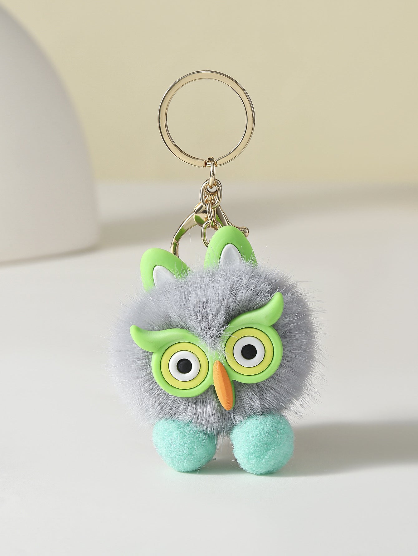 Cartoon Plush Owl Keychain