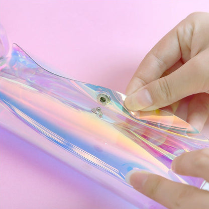 Leather Transparent Laser Pencil Case