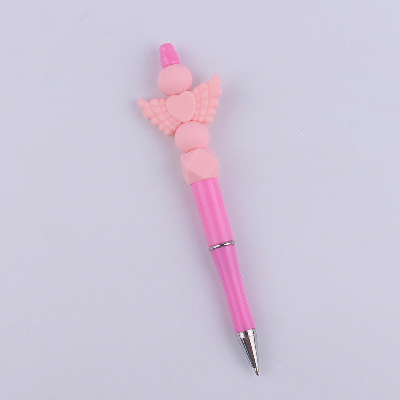 Beadable Pens Handmade Angel Silicone Beaded Ballpoint Pen