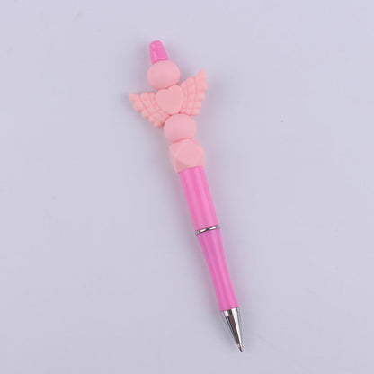 Beadable Pens Handmade Angel Silicone Beaded Ballpoint Pen