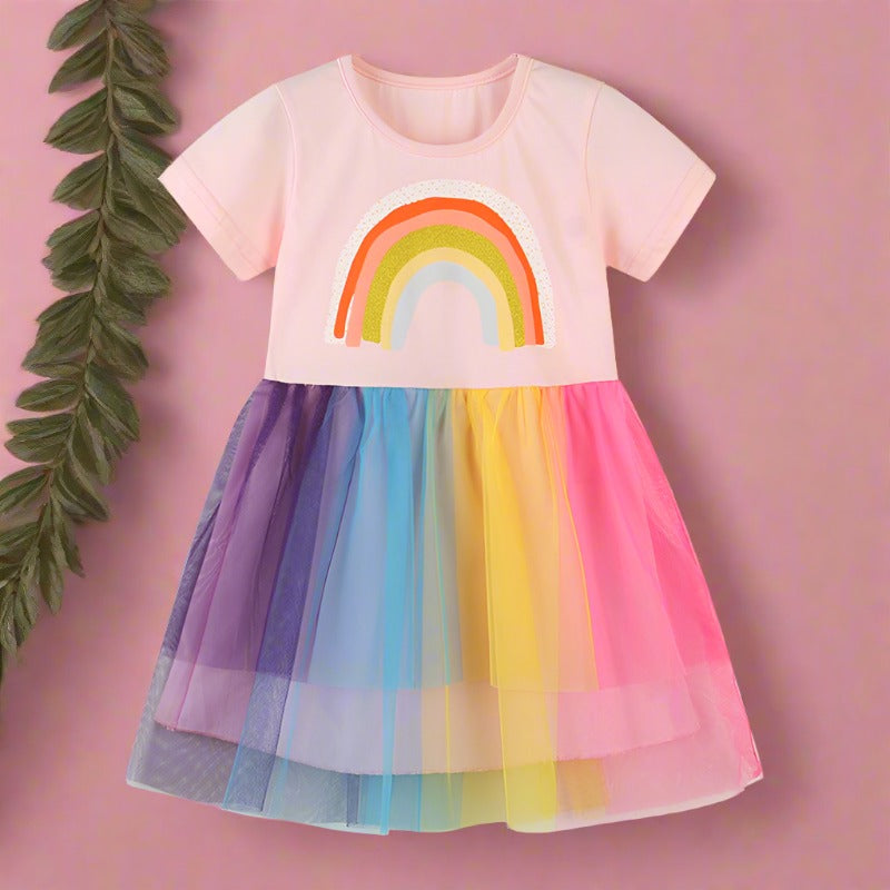 Girls Multicolored Cotton Dress Baby Clothes