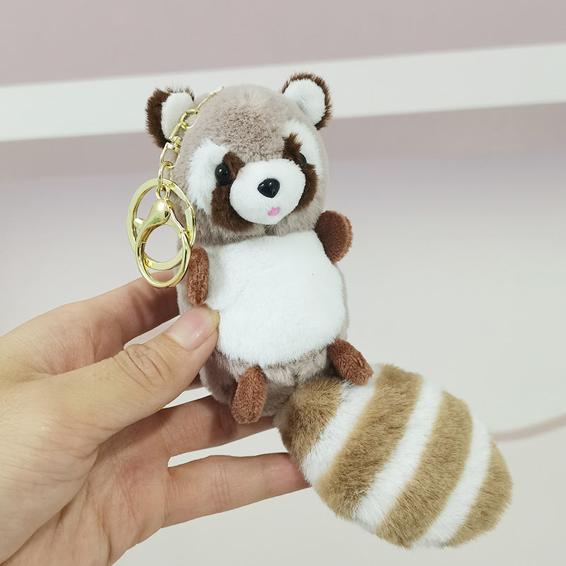 Raccoon Plush Doll Keychain