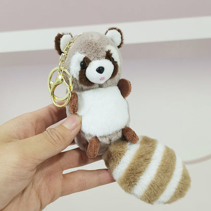 Raccoon Plush Doll Keychain