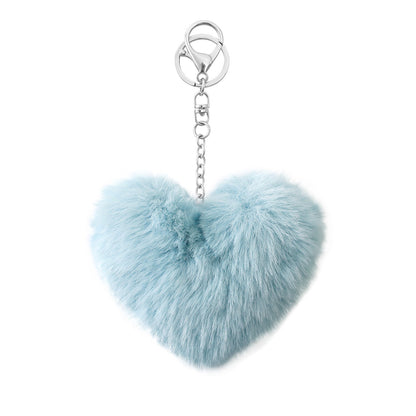Love Hair Ball Tassel Keychain Women Bag Pendant