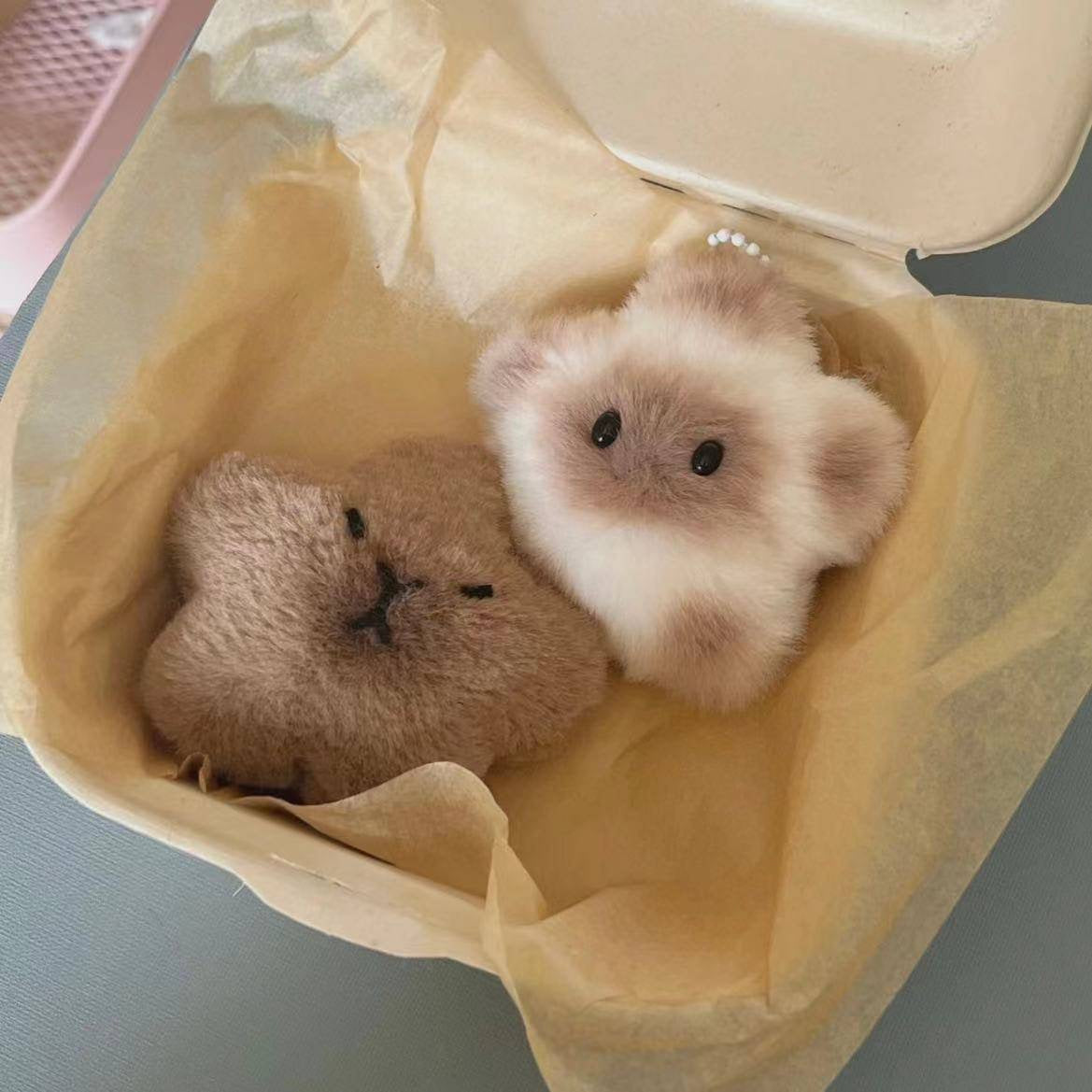 Cute Pufferfish Plush Ball Keychain