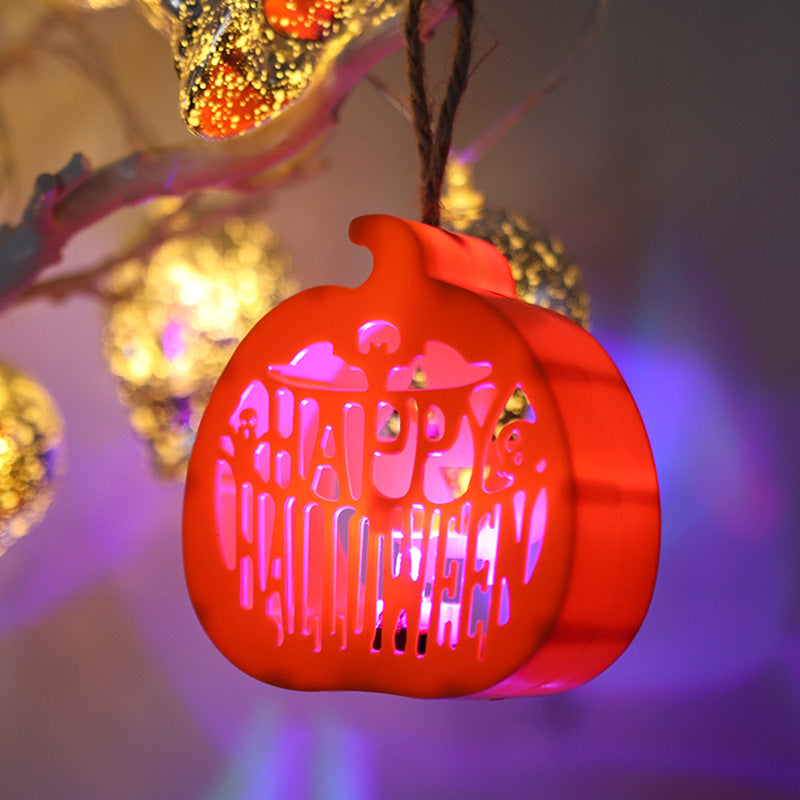 Halloween Pumpkin Lantern LED Colorful Electronic Skull Candle