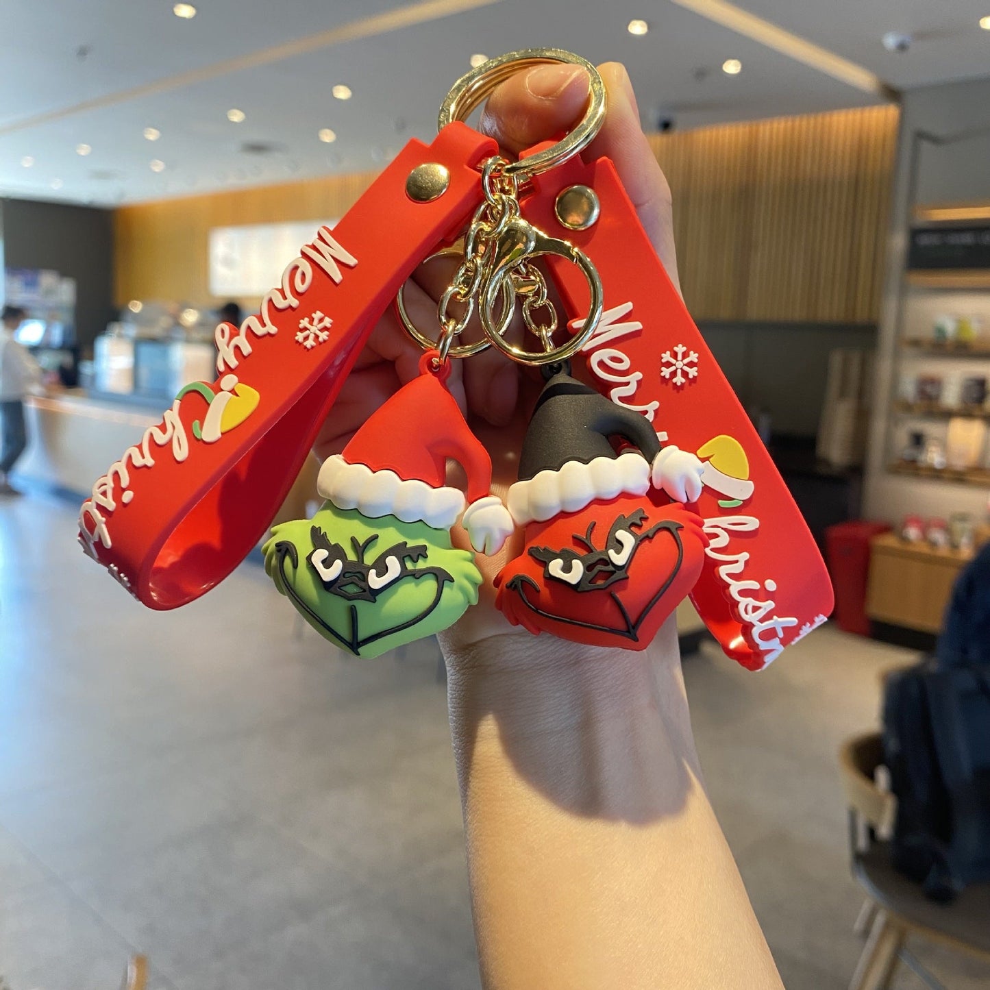 Christmas Cartoon PVC Soft Keychain Creative Keychain