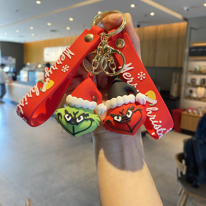 Christmas Cartoon PVC Soft Keychain Creative Keychain