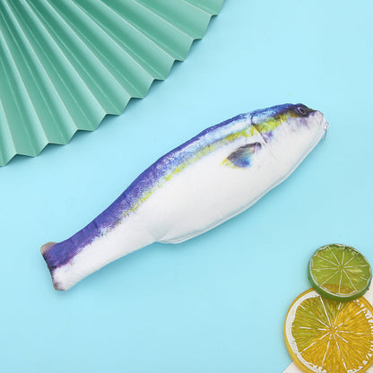 Leather Imitation Fish Pencil Case