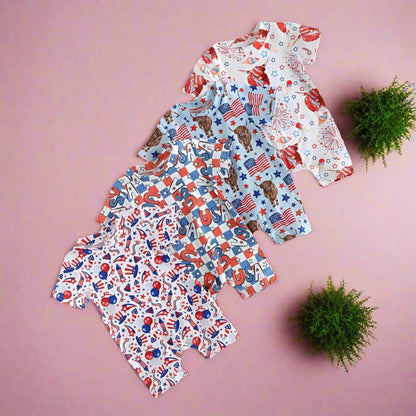 Cotton Children's Independence Day Jumpsuit